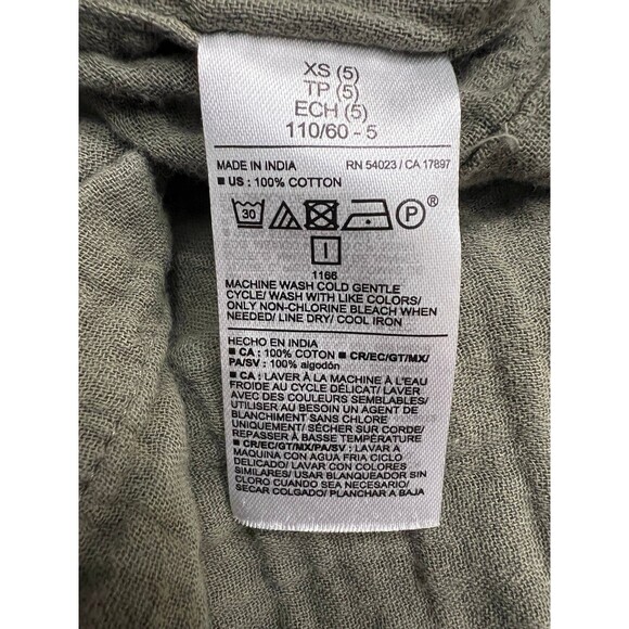 XS Boys Short Sleeve Button Down Shirt / Camo Green / 100% Cotton - Picture 4 of 4